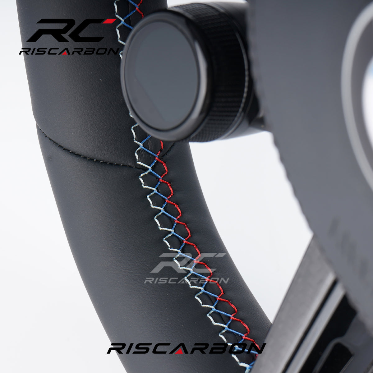 RISCARBON CS Multifunction Rotary Controller Leather Steering Wheel for BMW G30 G20 G11 G12 G13 G14 G05 G06 G30 G31 G02 G01 M Performance