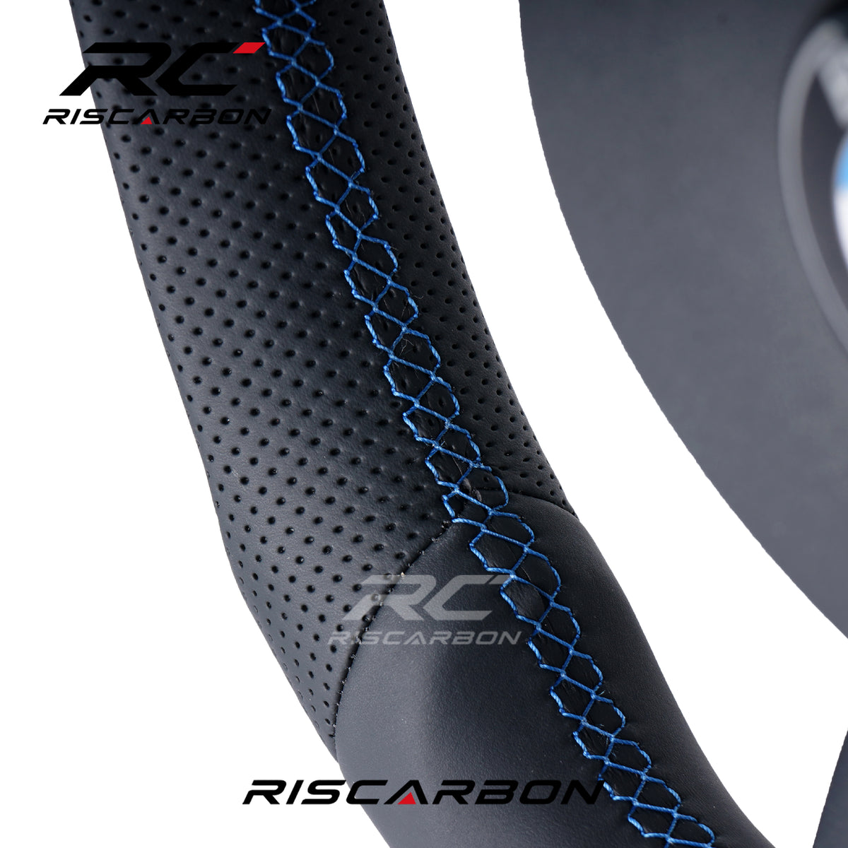 RISCARBON Factory Price Leather Steering Wheel for BMW E70 E81 E82 E90 E91E92 E93 E87 E88 E89 E84 Plug and Play