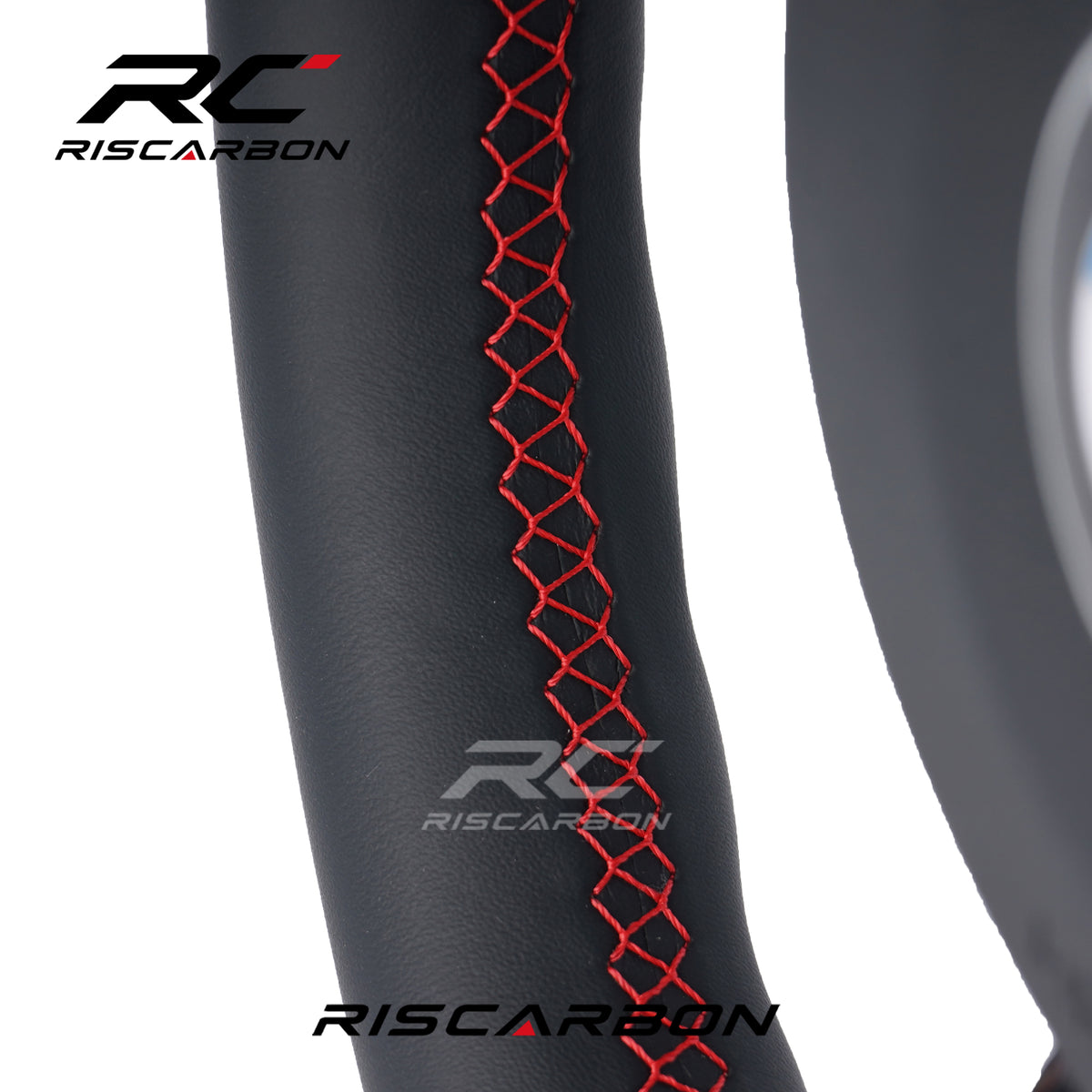 RISCARBON Real Round Carbon Fiber Leather Car Steering Wheel for BMW X1 X2 F30 F10 F21 F22 F15 F16 F45 F32 F33 F01 F02 F11 M3 M5 Plug and Play