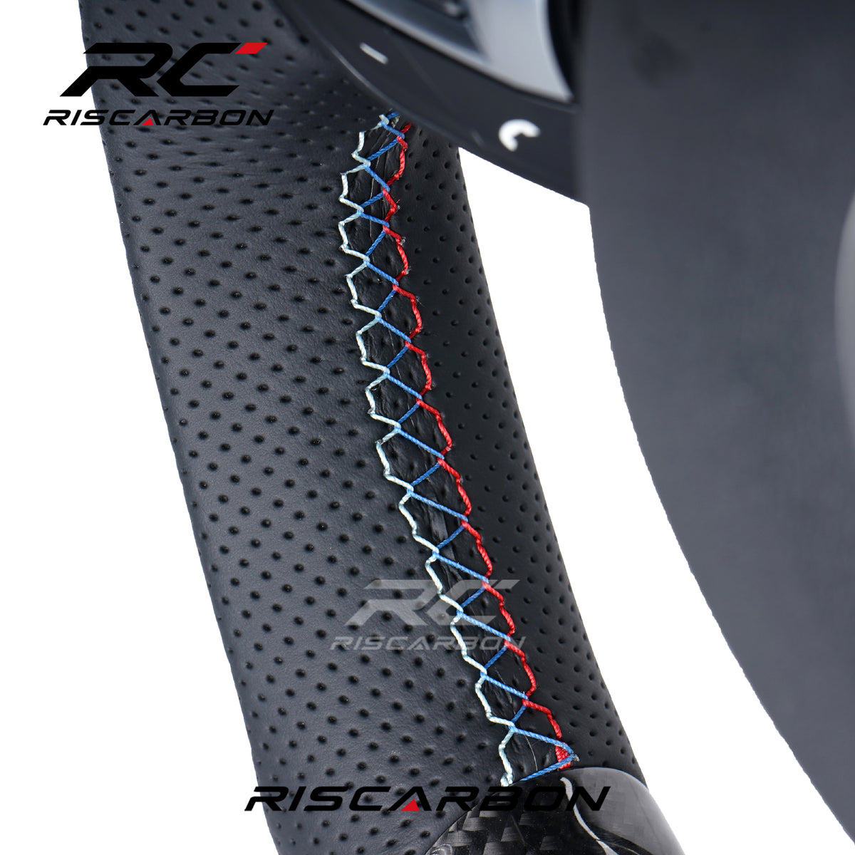 RISCARBON Plug and Play Luxury Steering Wheel for BMW E70 E71 E81 E82 E83 E84 E85 E87 E88 E89 E90 E91 E92 E93 M3 Upgrade Steering Wheel